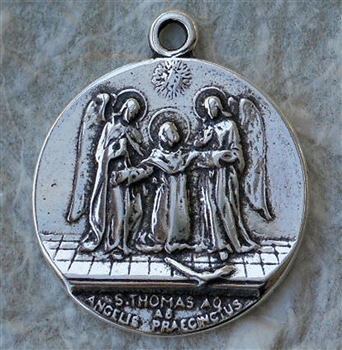 St. Thomas Aquinas Medallion Crosses Tote Bag (Black)